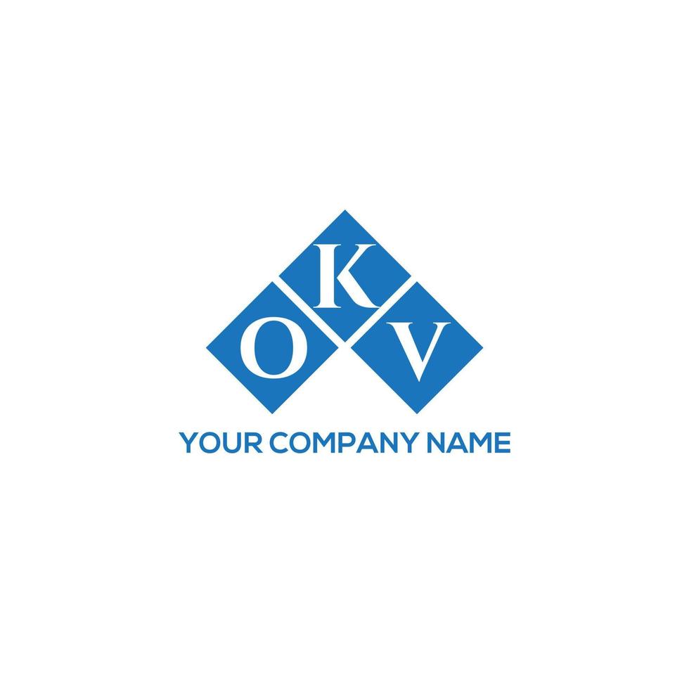 concepto de logotipo de letra inicial creativa okv. Diseño de letras okv. diseño de logotipo de letras okv sobre fondo blanco. concepto de logotipo de letra inicial creativa okv. diseño de carta okv. vector