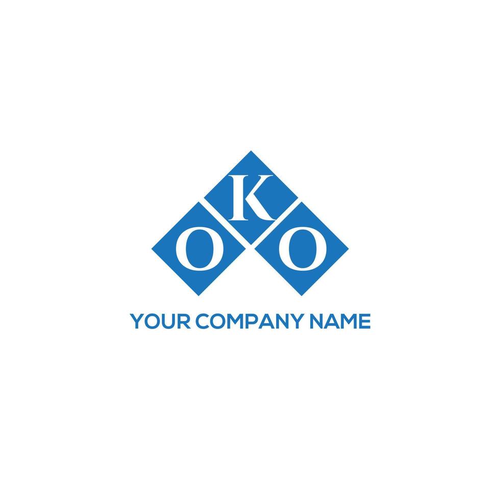 diseño de letras oko. diseño de logotipo de letras oko sobre fondo blanco. concepto de logotipo de letra inicial creativa oko. diseño de letras oko. diseño de logotipo de letras oko sobre fondo blanco. o vector