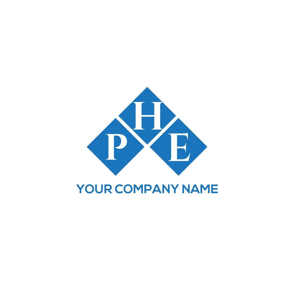 PHE letter logo design on WHITE background. PHE creative initials letter logo concept. PHE letter design. vector