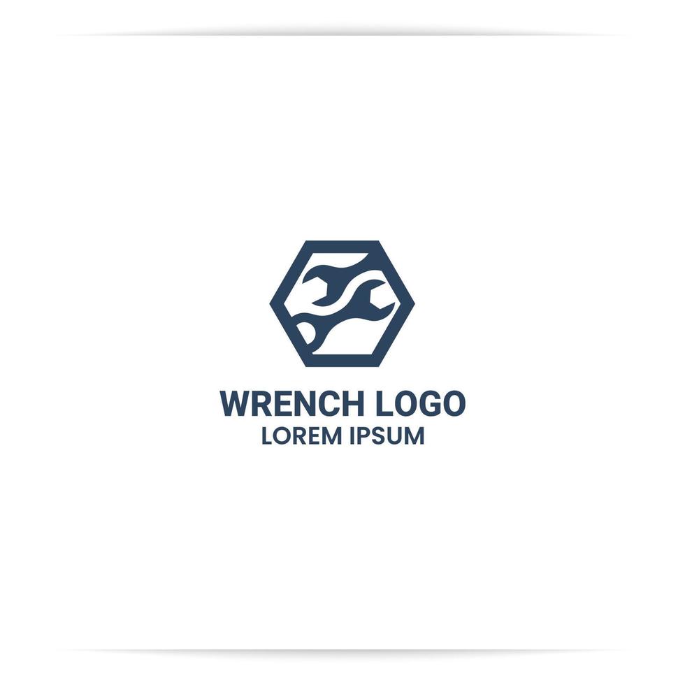 wrench logo design vector, for workshop, service vector