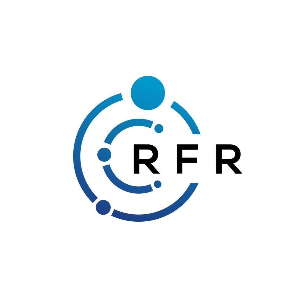 diseño de logotipo de tecnología de letras rfr sobre fondo blanco. rfr creative initials letter it logo concepto. diseño de carta rfr. vector