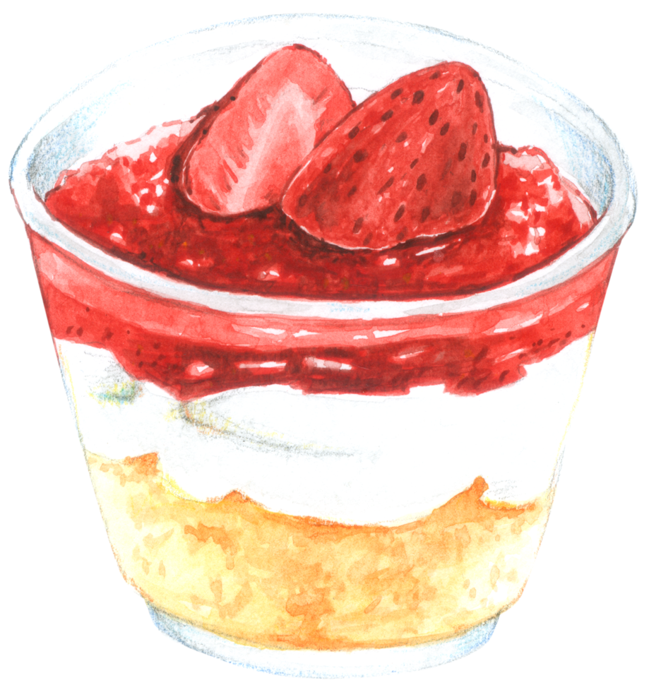 Dessert Aquarell Handfarbe png