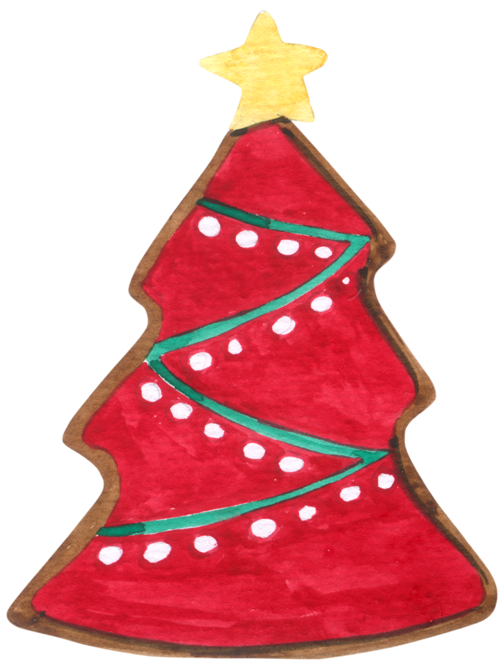 acuarela de galleta de navidad png