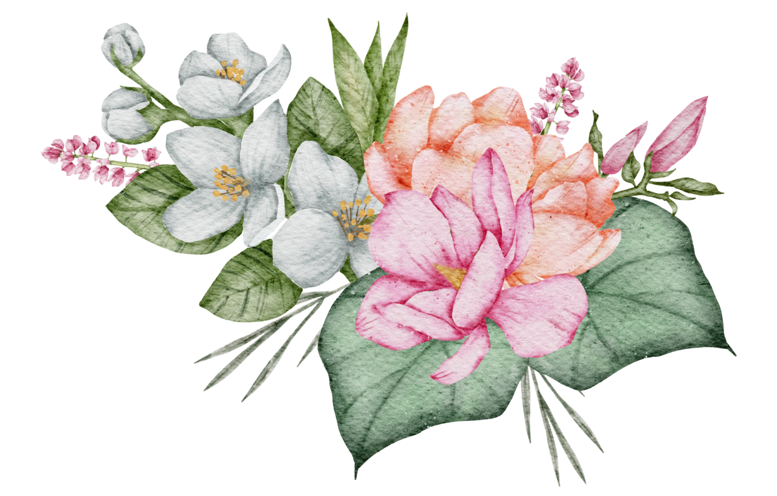 bouquet de fleurs aquarelle fleur de mariage png