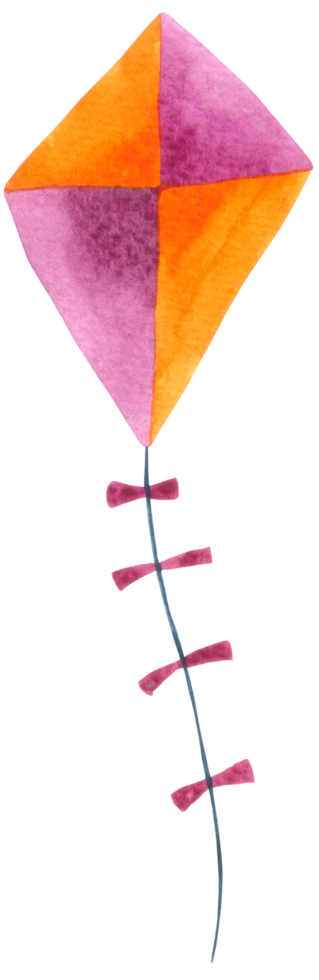 Kite watercolor cartoon png