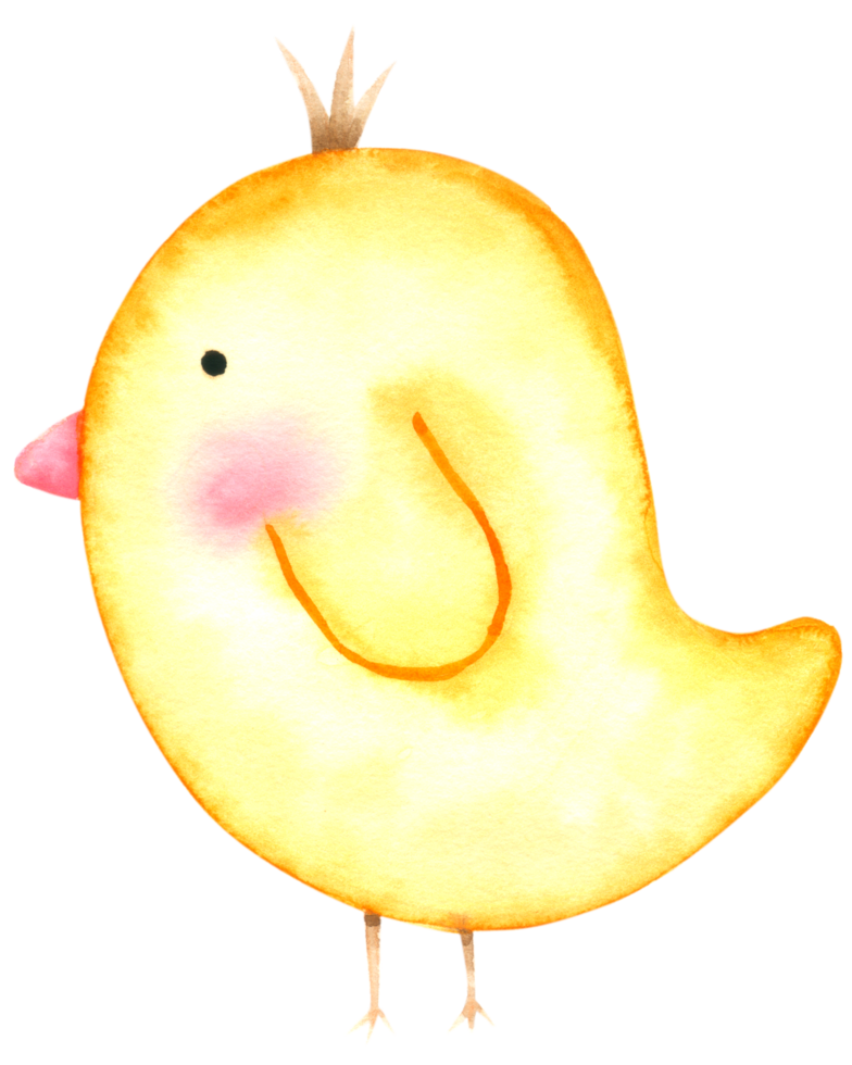 Chicken watercolor cartoon cute png