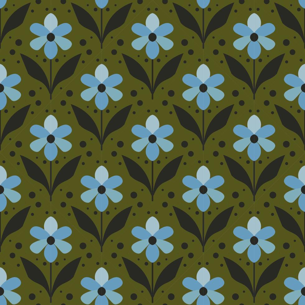 Seamless background, pattern with flowers vector