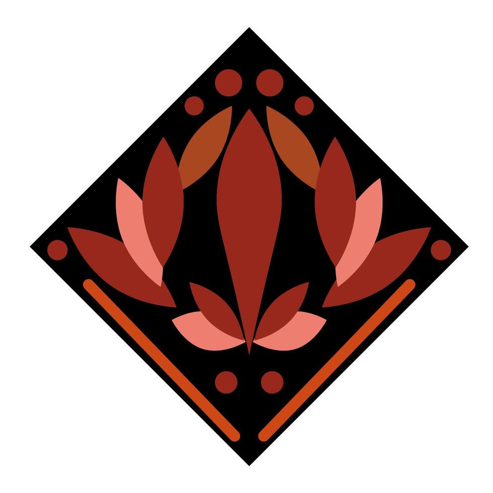 Isolated abstract drawing for coat of arms, symbol, logo. vector