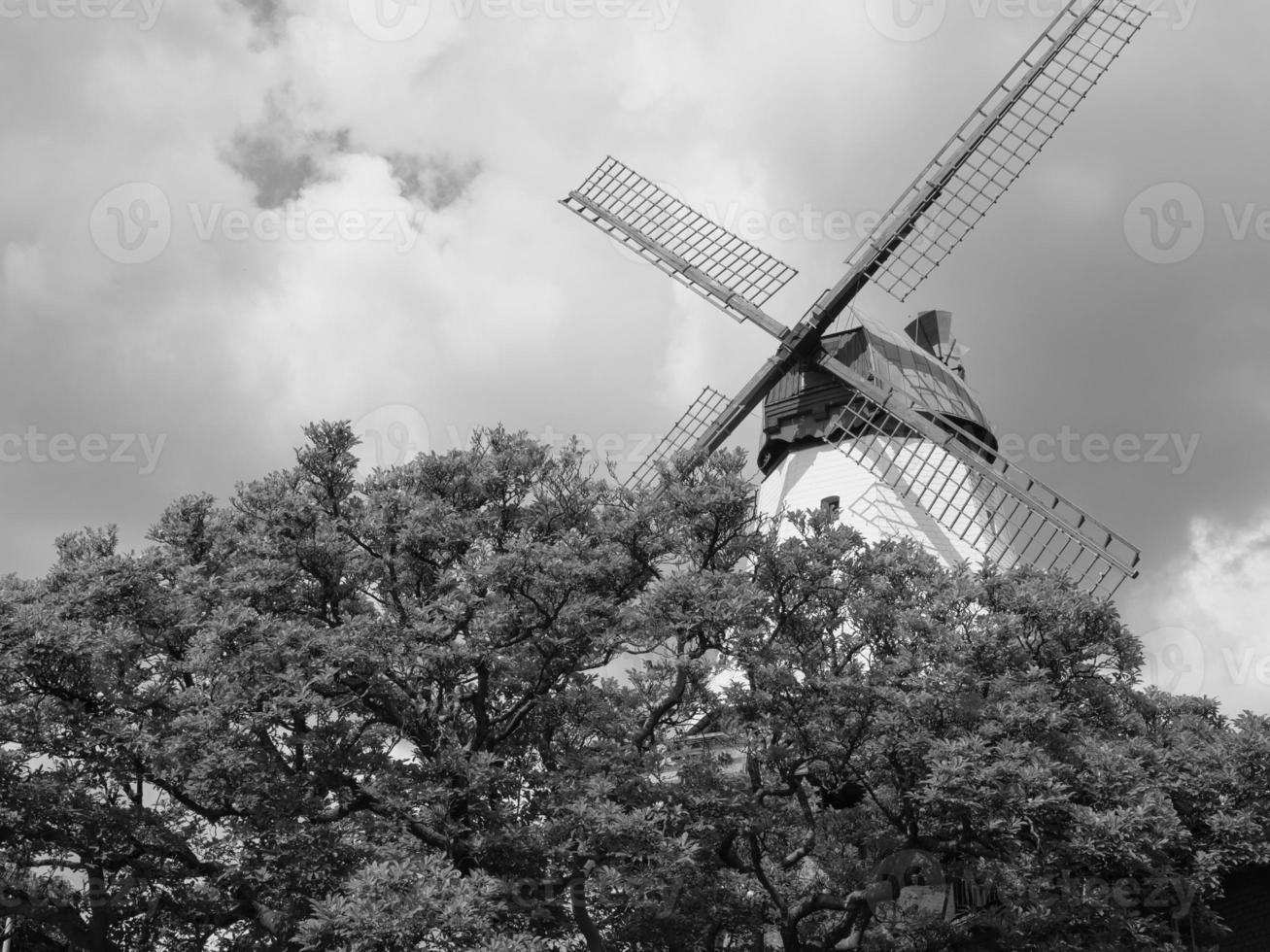 the city of Kappeln at the river schlei photo