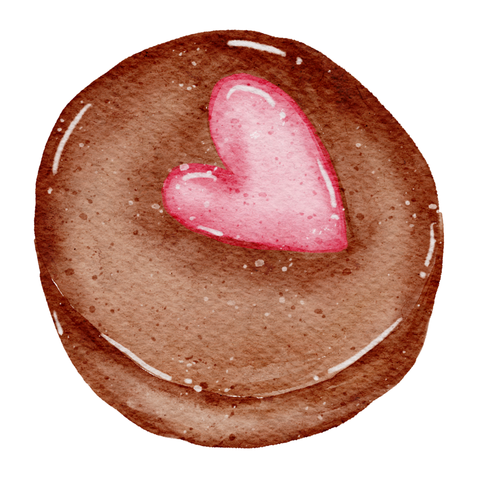 Valentine sweet dessert watercolor png