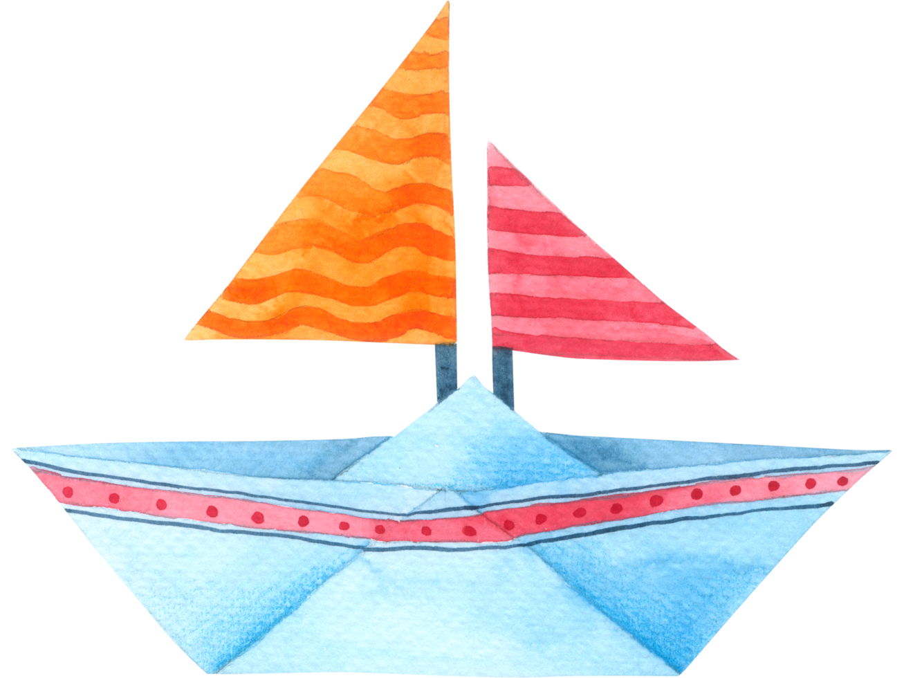 Boat paper watercolor png