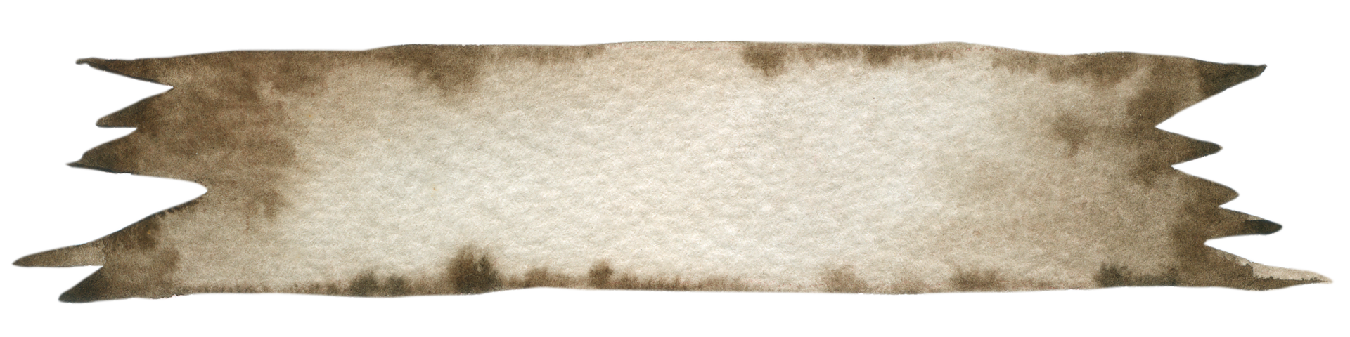 Old paper banner watercolor hand paint png