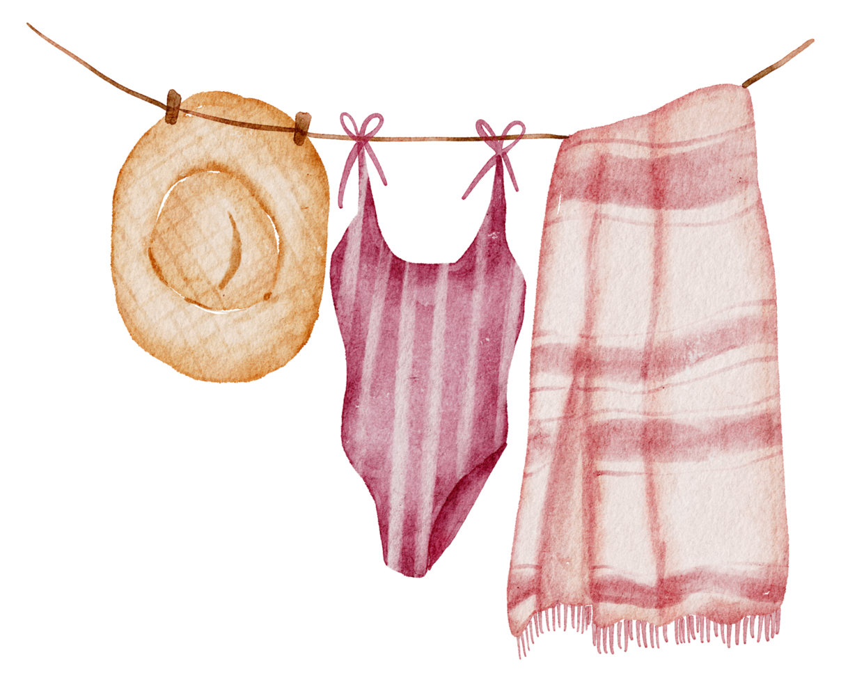 summer clothes watercolor png