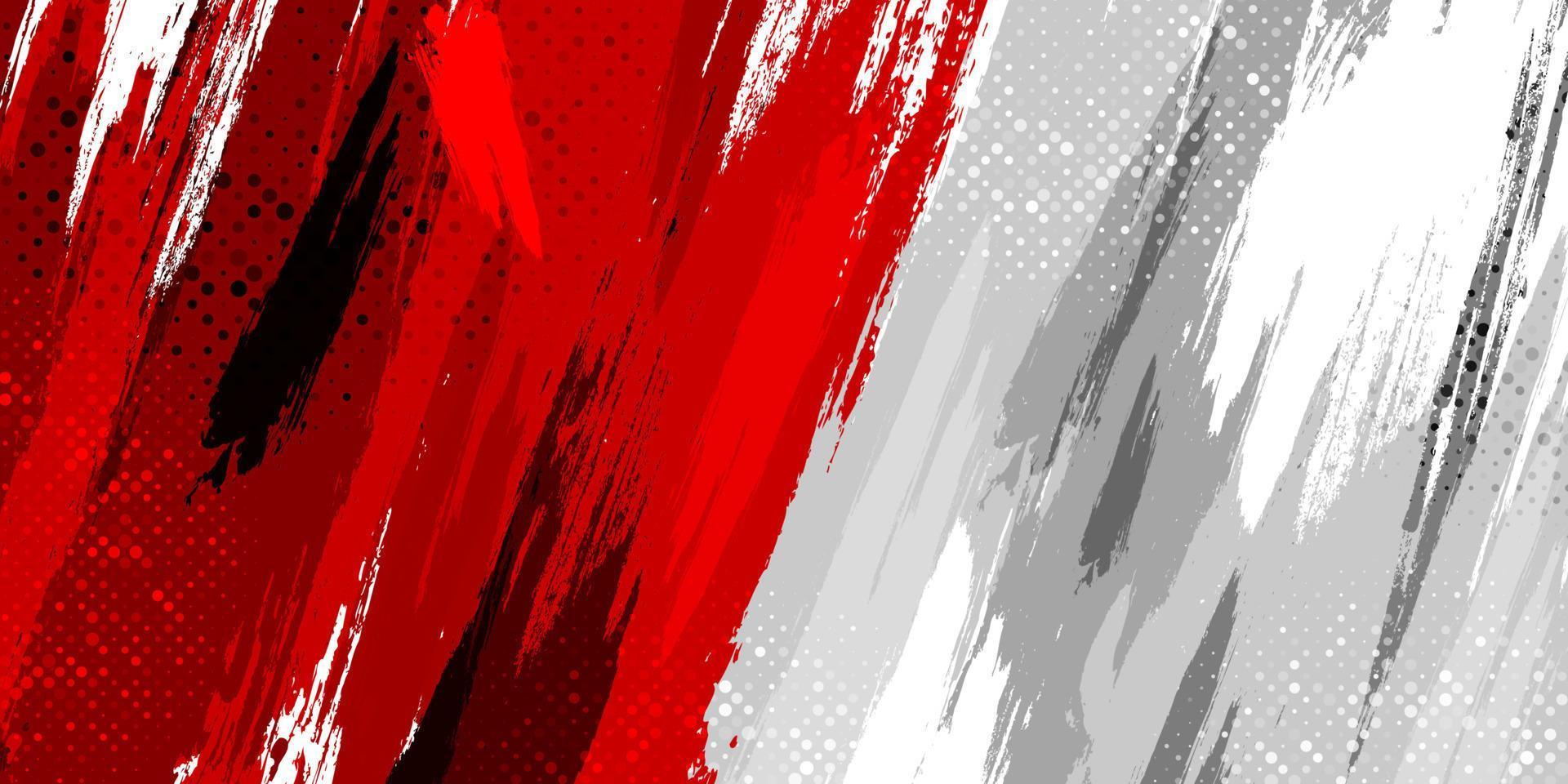 Indonesia Flag with Brush Concept. Happy Indonesian Independence Day. Flag of Indonesia in Grunge Style vector