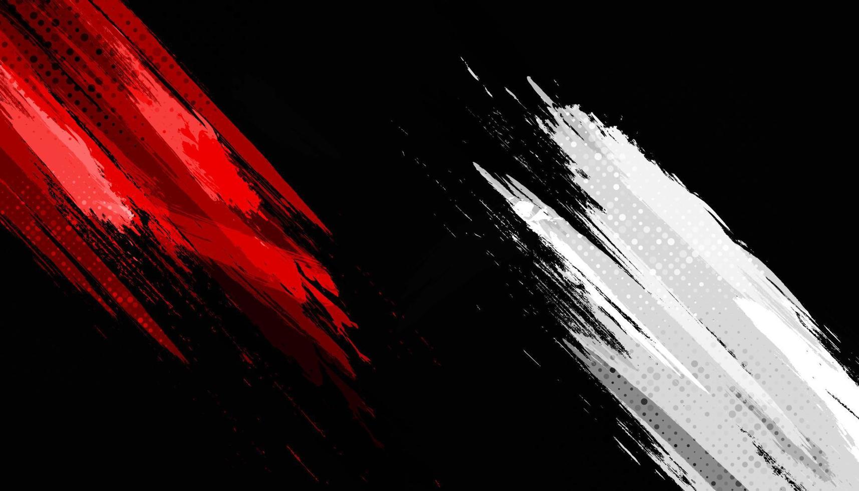 Indonesia Flag with Brush Concept. Happy Indonesian Independence Day. Flag of Indonesia in Grunge Style vector