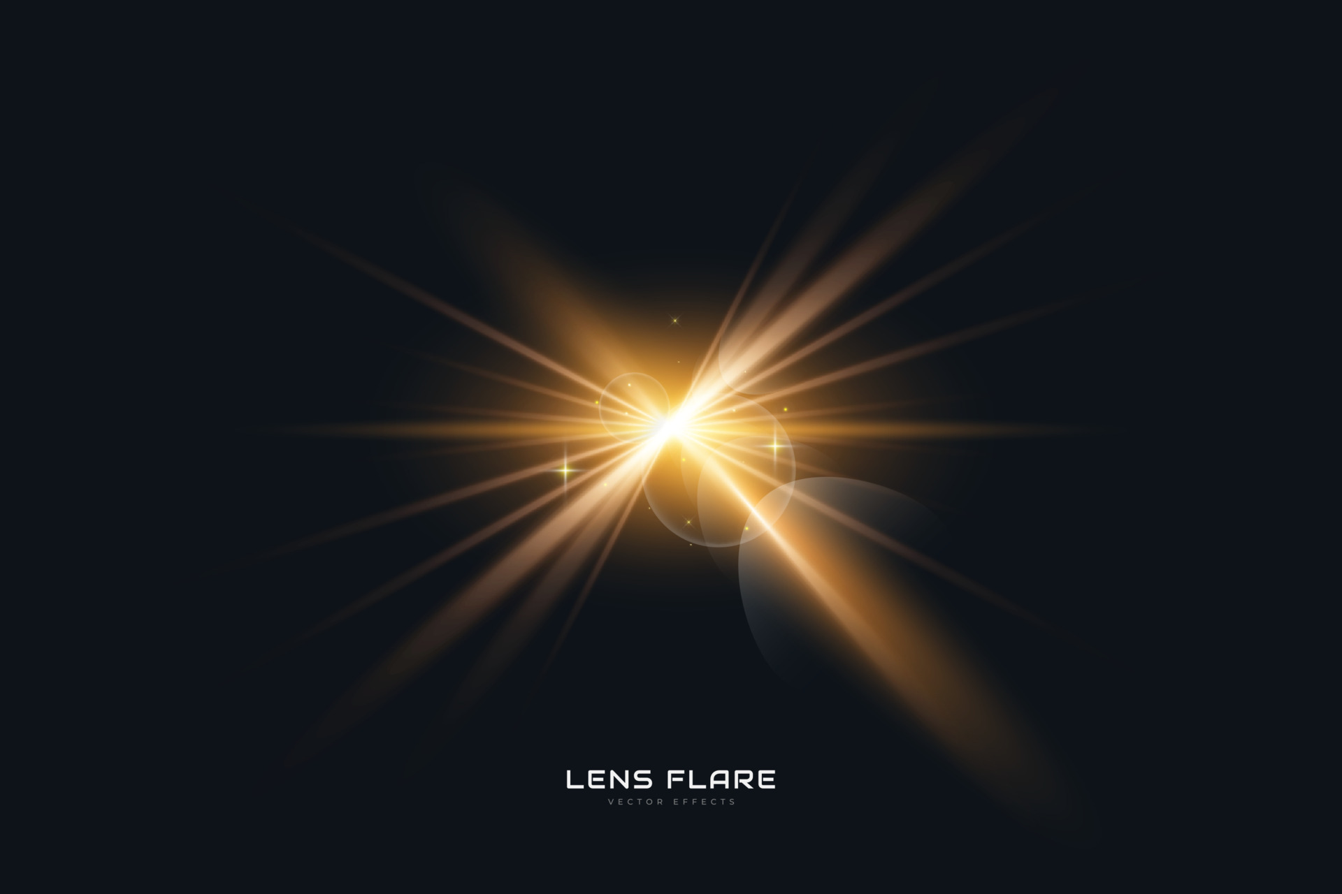 efecto de destello de lente naranja. efecto de luz solar transparente