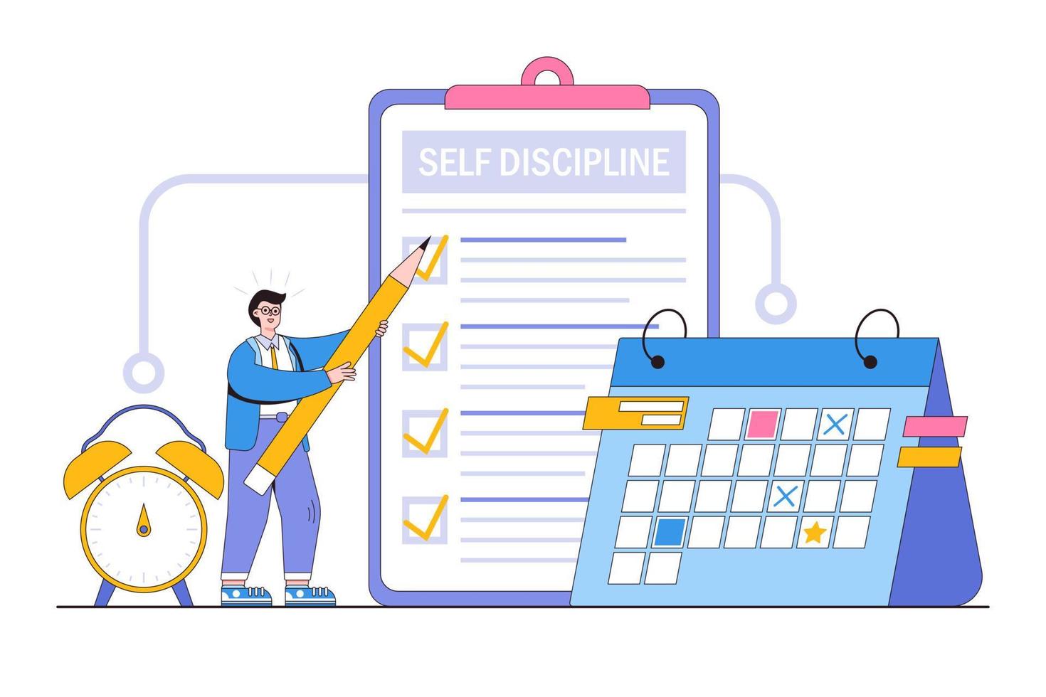 Self-control In Business Management Self control to complete work or achieve business goals, time