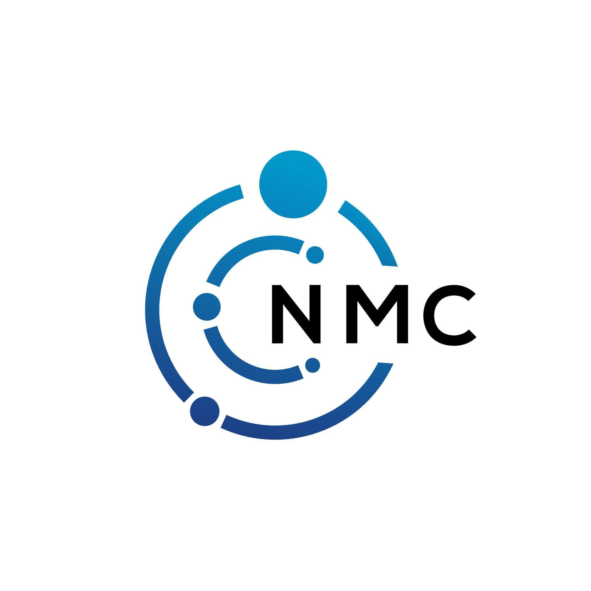 NMC letter technology logo design on white background. NMC creative ...