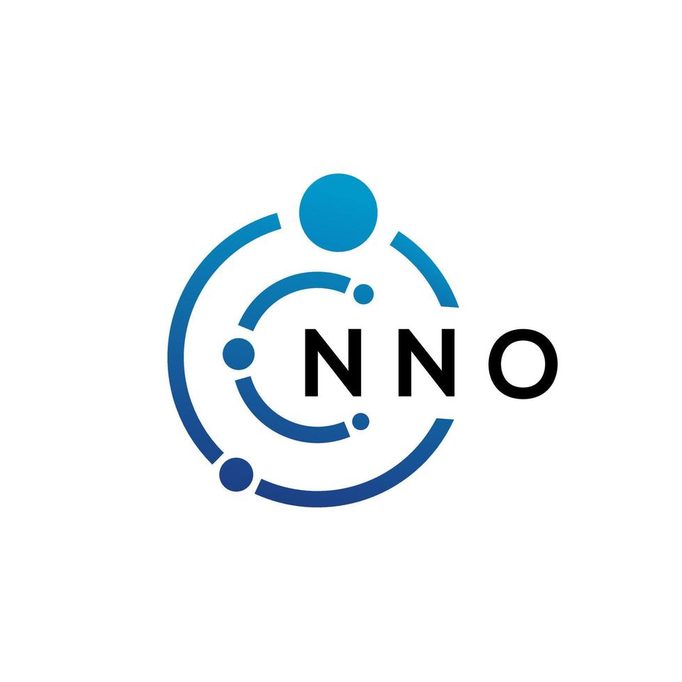 NNO letter technology logo design on white background. NNO creative initials letter IT logo concept. NNO letter design. vector