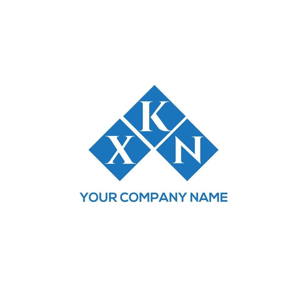 diseño de logotipo de letra xkn sobre fondo blanco. concepto de logotipo de letra inicial creativa xkn. diseño de letras xkn. vector