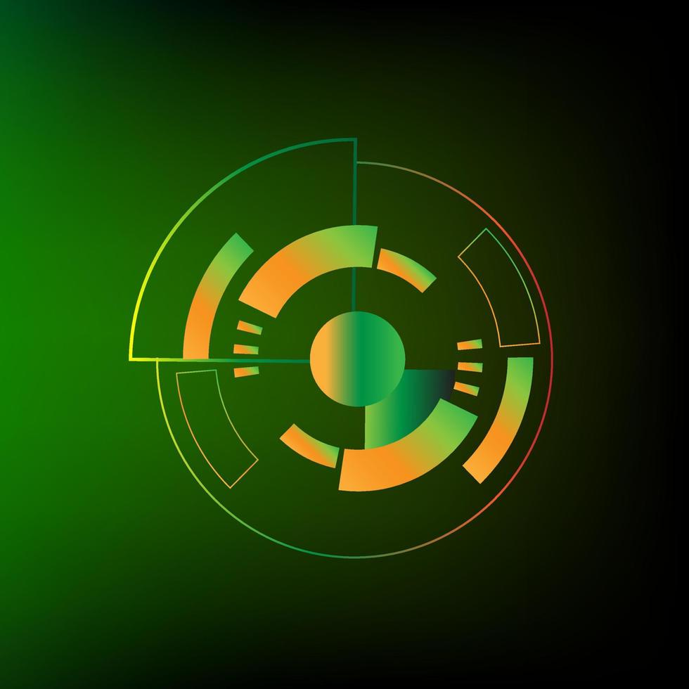 Tech circle line technology abstract background icon vector EPS10 03152021