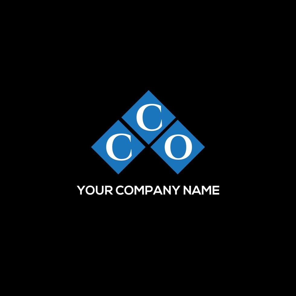 diseño de logotipo de letra cco sobre fondo negro. concepto de logotipo de letra inicial creativa cco. diseño de letras cc. vector