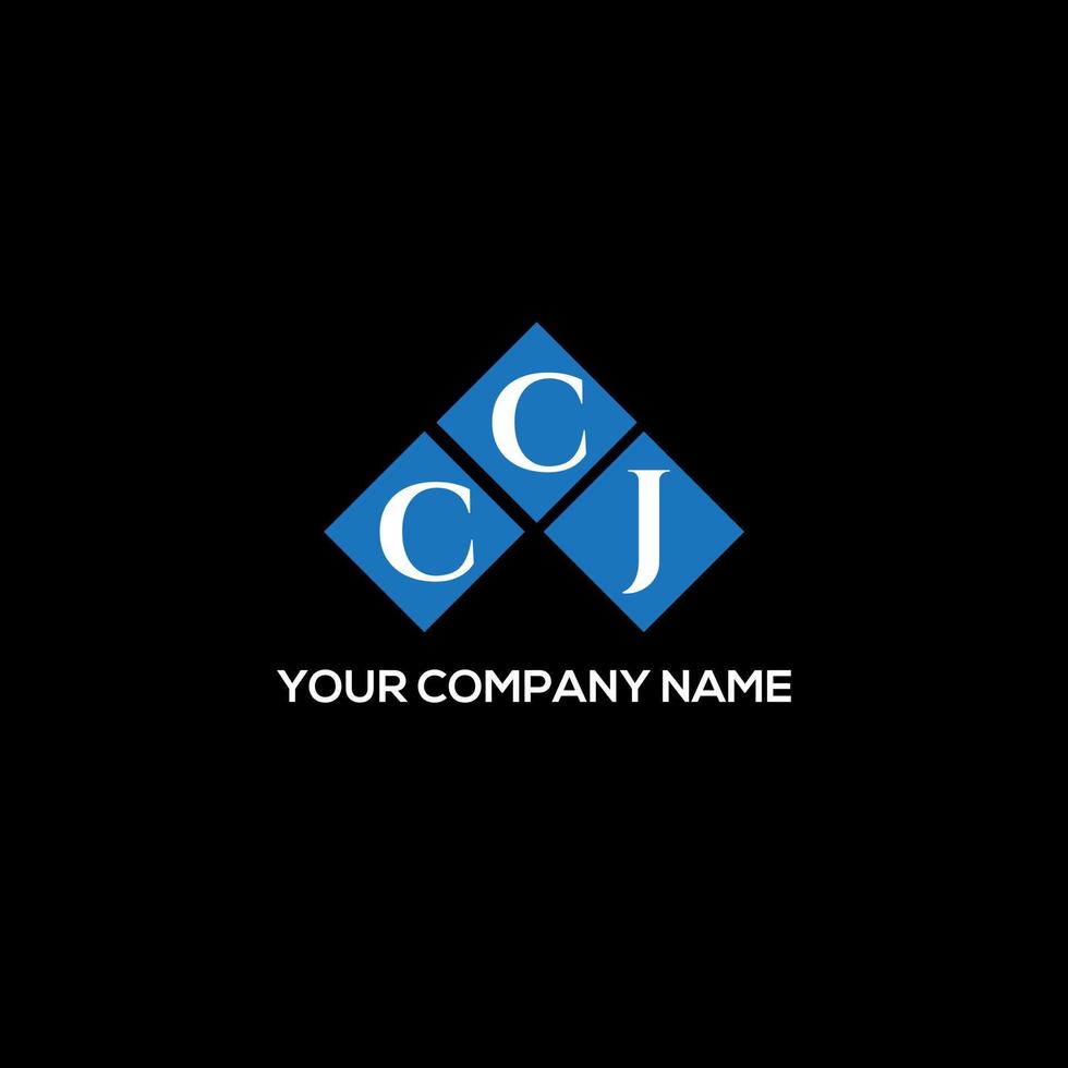 CCJ letter logo design on BLACK background. CCJ creative initials letter logo concept. CCJ letter design. vector