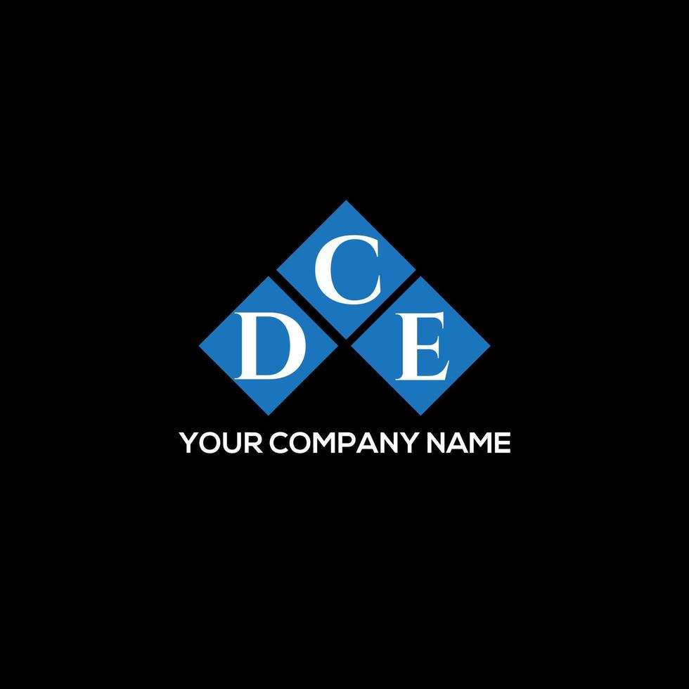 diseño de logotipo de letra dce sobre fondo negro. concepto de logotipo de letra de iniciales creativas dce. diseño de letras dce. vector