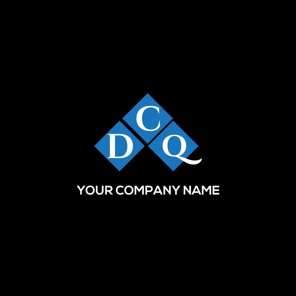 DCQ letter logo design on BLACK background. DCQ creative initials letter logo concept. DCQ letter design. vector