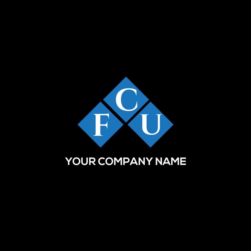 diseño de logotipo de letra fcu sobre fondo negro. concepto de logotipo de letra de iniciales creativas fcu. diseño de letras fcu. vector