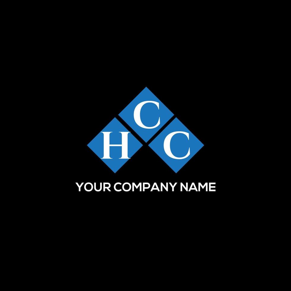 HCC letter logo design on BLACK background. HCC creative initials letter logo concept. HCC letter design. vector