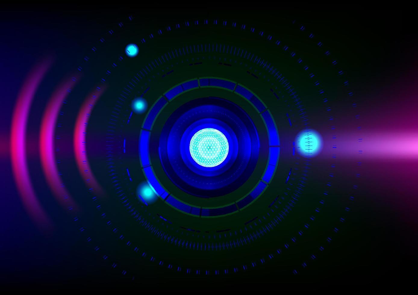 ai cyber tech círculo tecnología futuro resumen fondo vector ilustración