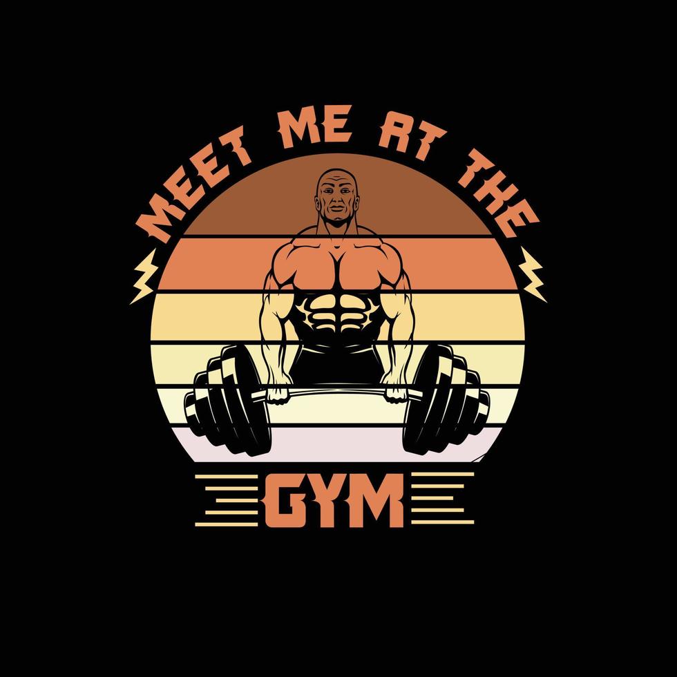 gym t shirt design graphic template vector