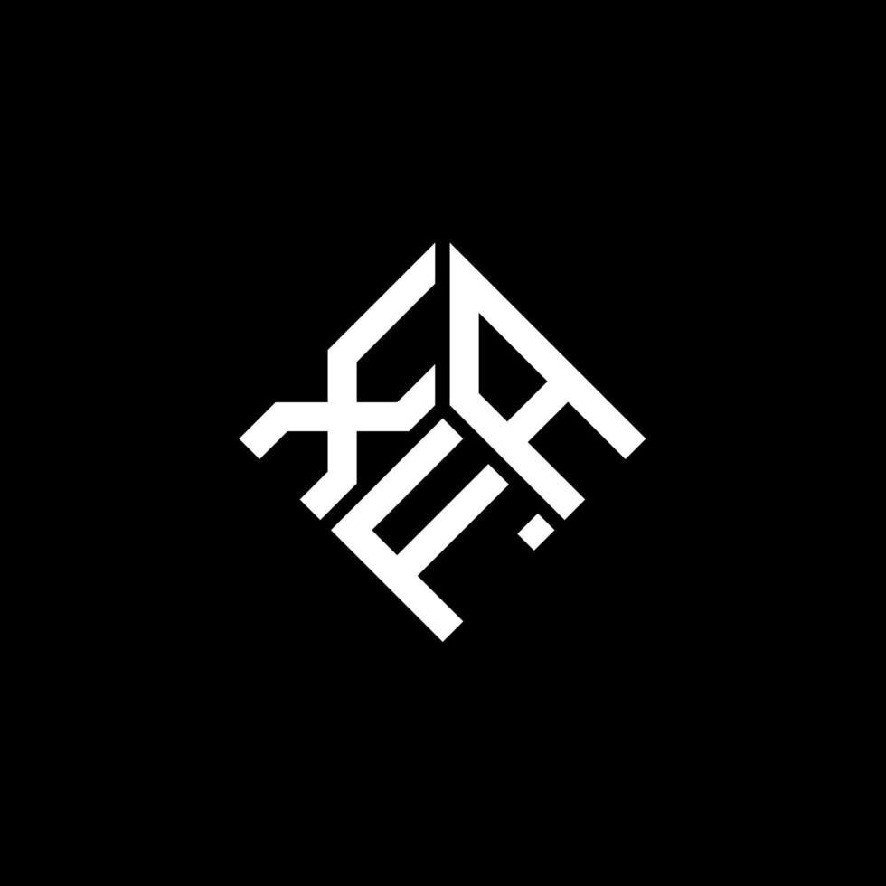 diseño de logotipo de letra xaf sobre fondo negro. concepto creativo del logotipo de la letra de las iniciales de xaf. diseño de letra xaf. vector