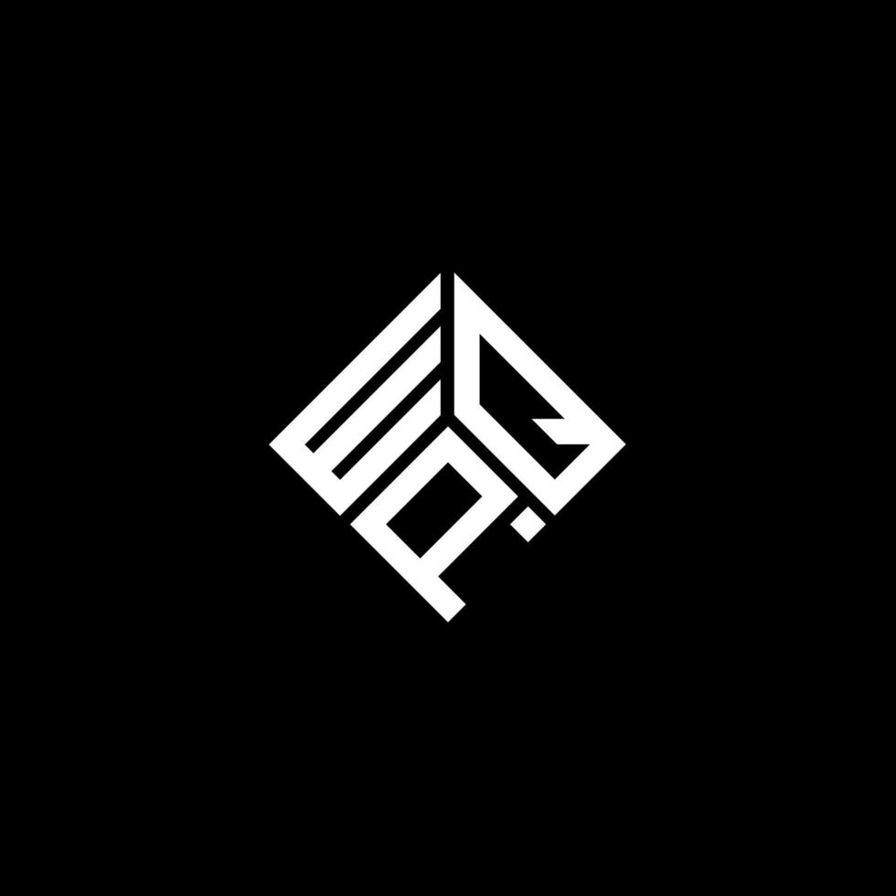 WQP letter logo design on black background. WQP creative initials letter logo concept. WQP letter design. vector