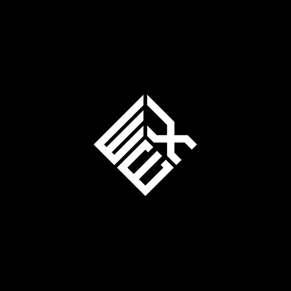 WXE letter logo design on black background. WXE creative initials letter logo concept. WXE letter design. vector