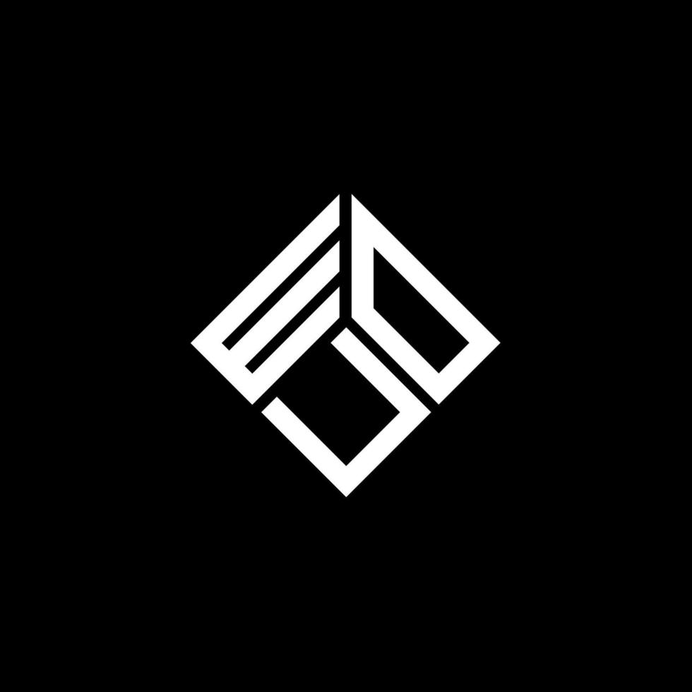 WOU letter logo design on black background. WOU creative initials letter logo concept. WOU letter design. vector