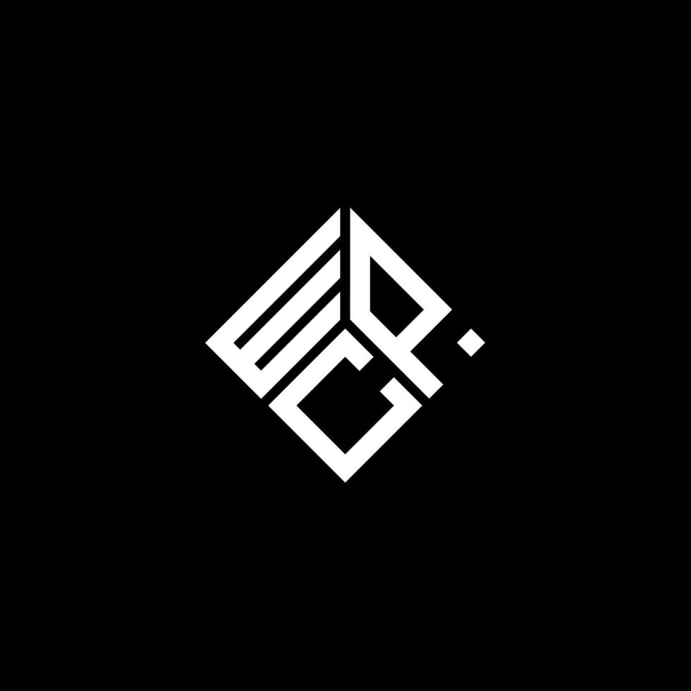 WPC letter logo design on black background. WPC creative initials letter logo concept. WPC letter design. vector