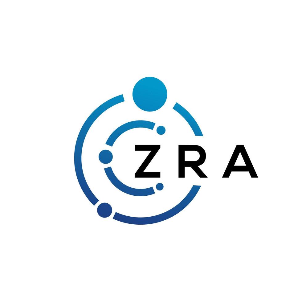 diseño de logotipo de tecnología de letra zra sobre fondo blanco. zra creative initials letter it logo concepto. diseño de letra zra. vector