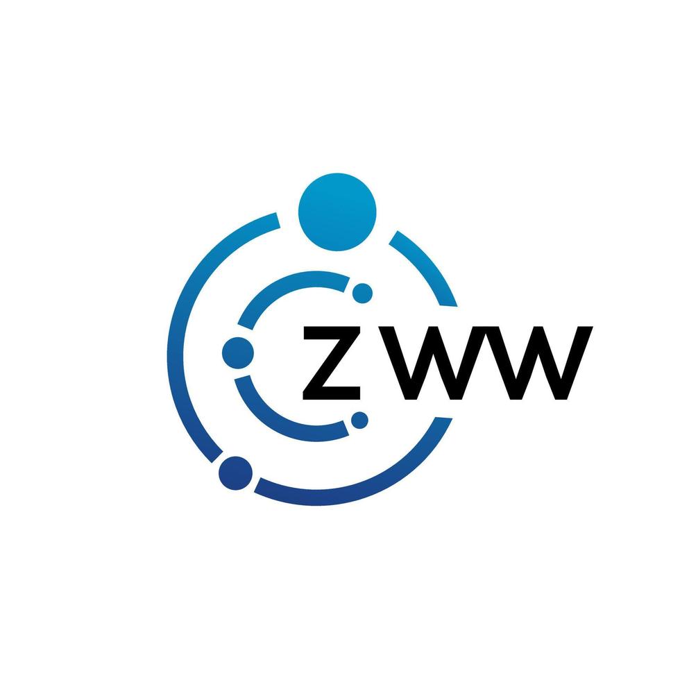 diseño de logotipo de tecnología de letra zww sobre fondo blanco. zww creative initials letter it logo concepto. diseño de letras zww. vector