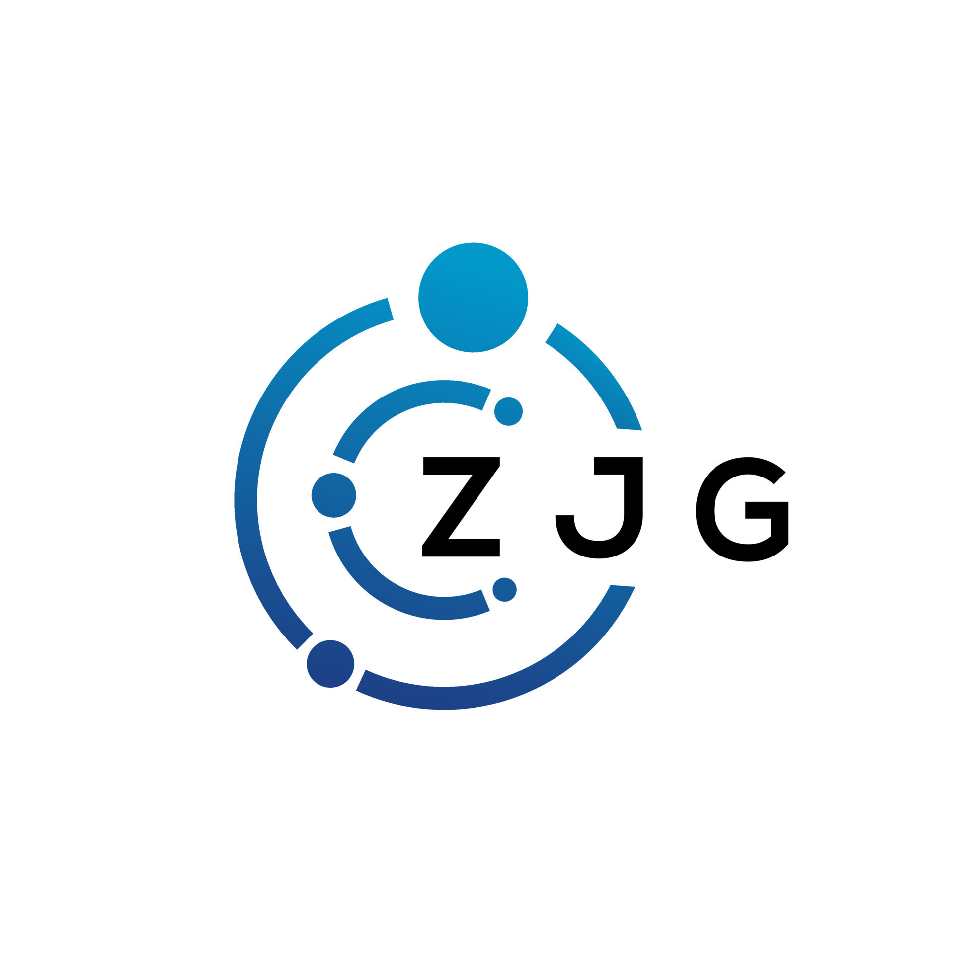 ZJG letter technology logo design on white background. ZJG creative ...