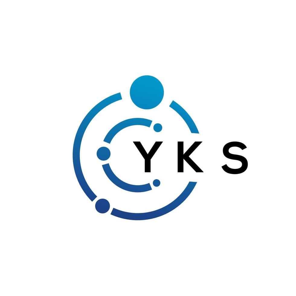 diseño de logotipo de tecnología de letras yks sobre fondo blanco. yks iniciales creativas letra concepto de logotipo. diseño de letras yks. vector