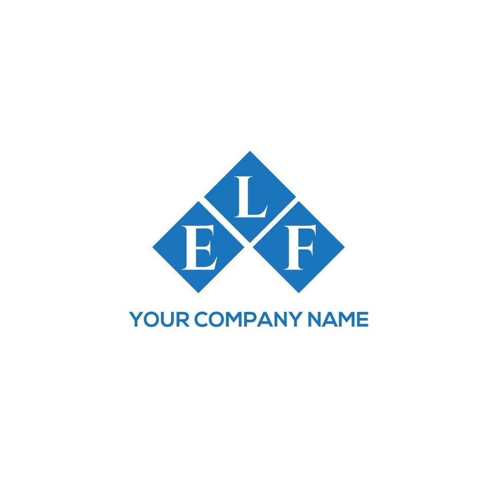 ELF letter design.ELF letter logo design on WHITE background. ELF creative initials letter logo concept. ELF letter design. vector