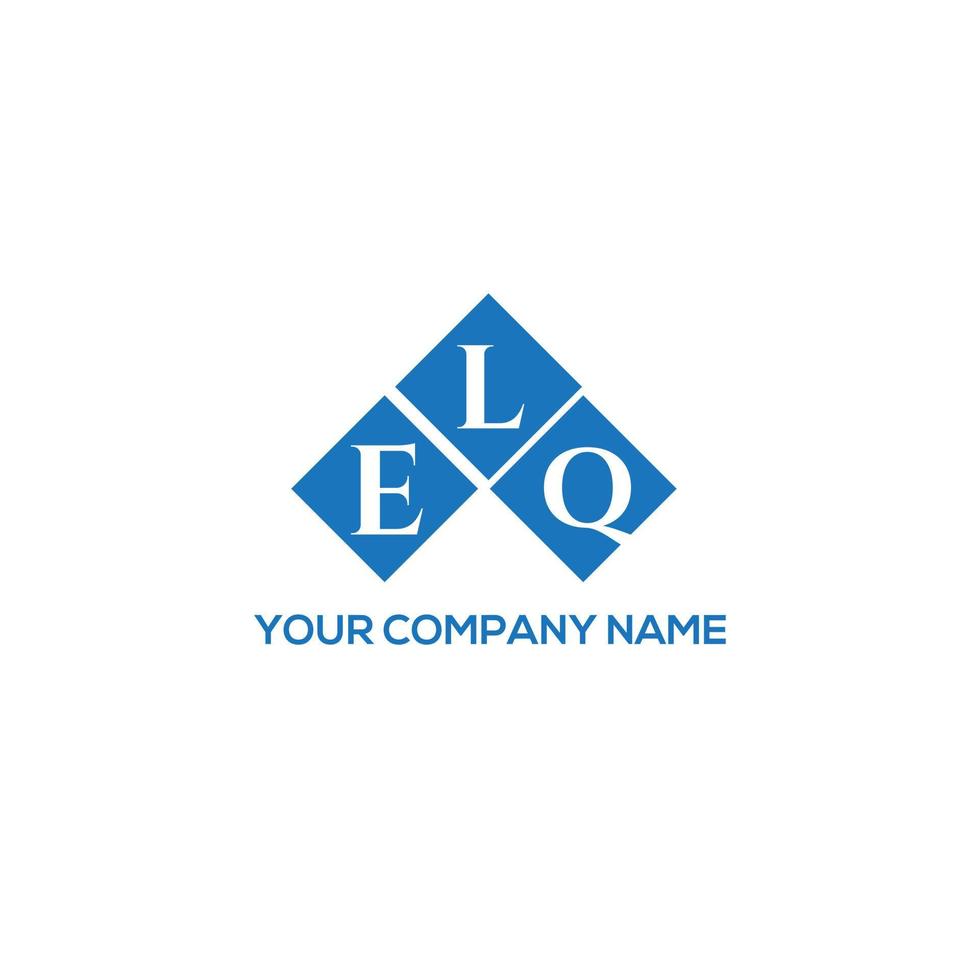 ELQ letter logo design on WHITE background. ELQ creative initials letter logo concept. ELQ letter design. vector