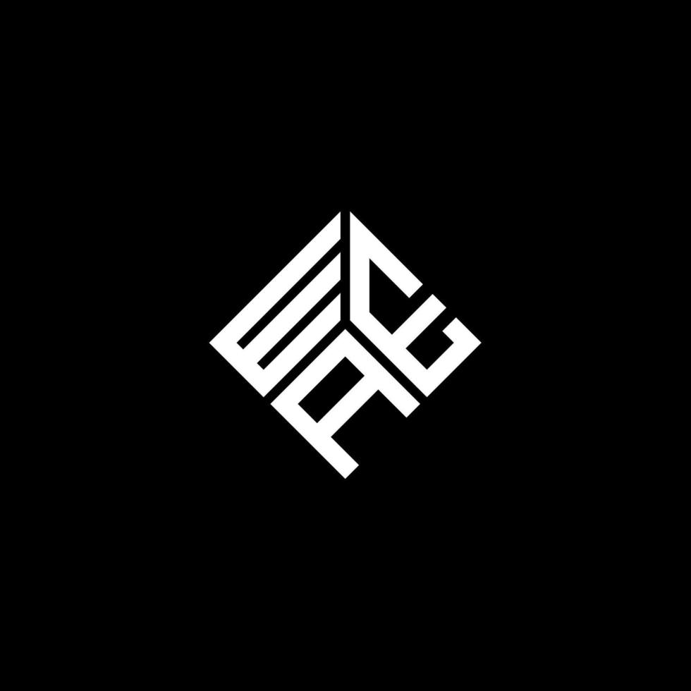 WEA letter logo design on black background. WEA creative initials letter logo concept. WEA letter design. vector
