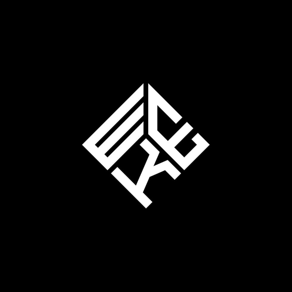 WEK letter logo design on black background. WEK creative initials letter logo concept. WEK letter design. vector