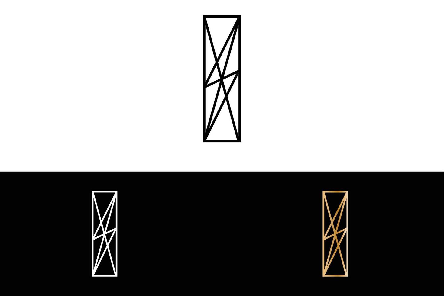 diseño de logotipo geométrico i vector