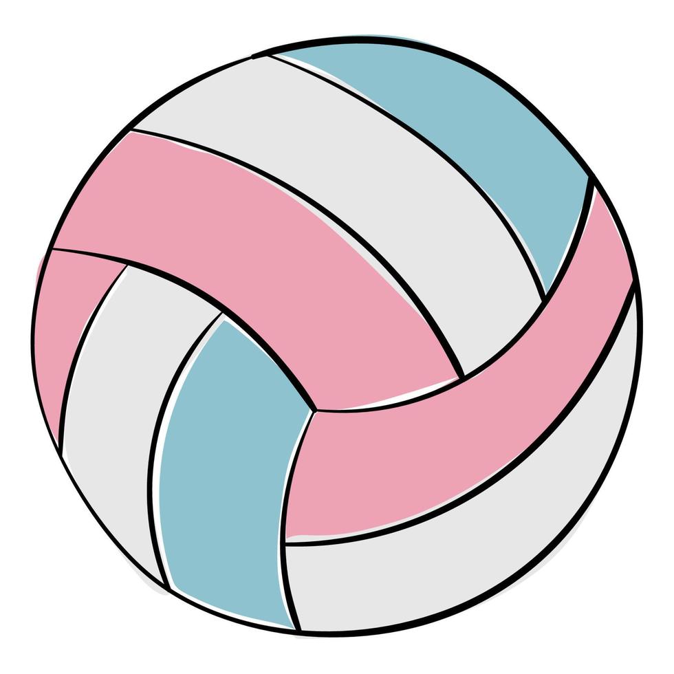 Doodle Beach Bouncy Ball Sticker vector