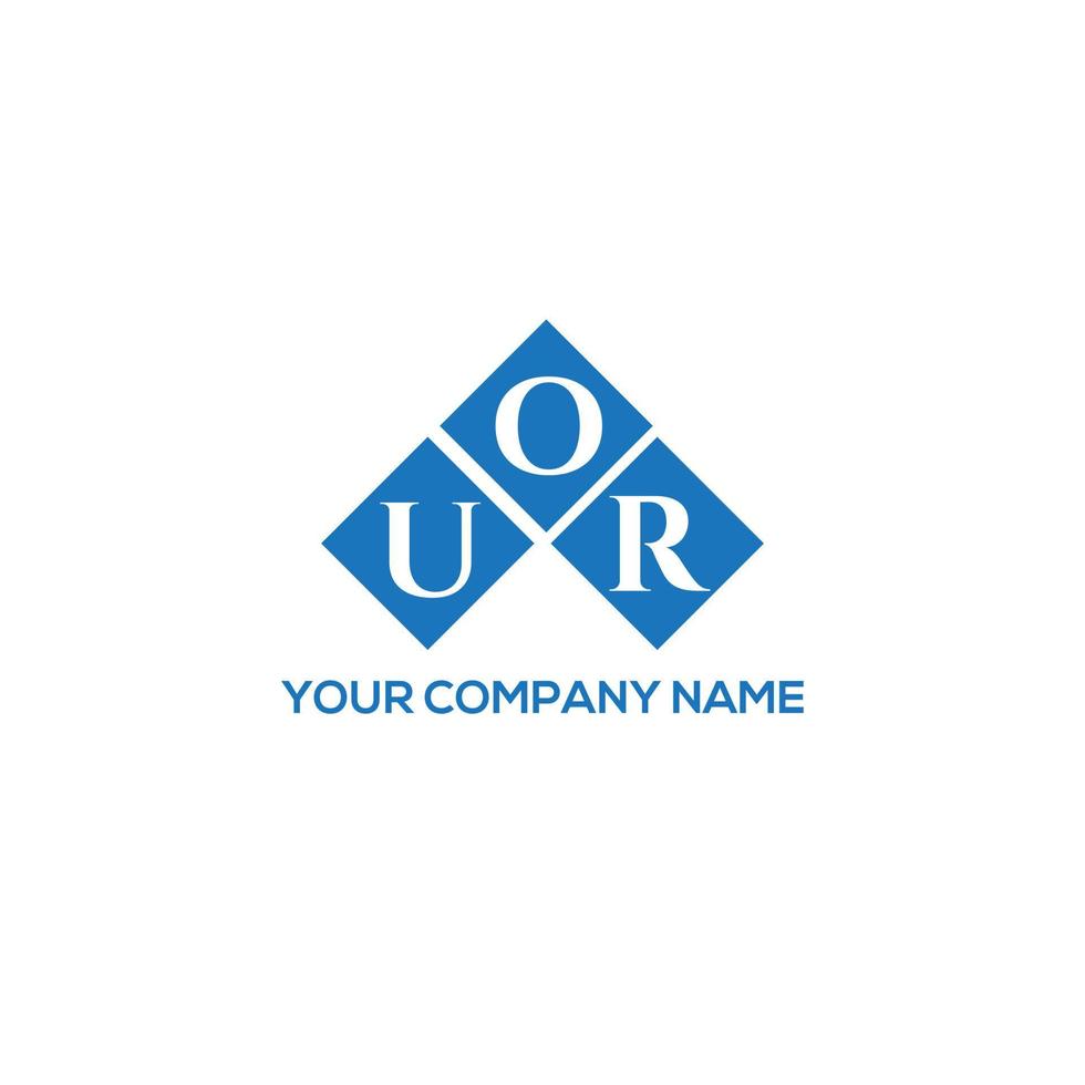 UOR letter logo design on WHITE background. UOR creative initials letter logo concept. UOR letter design. vector