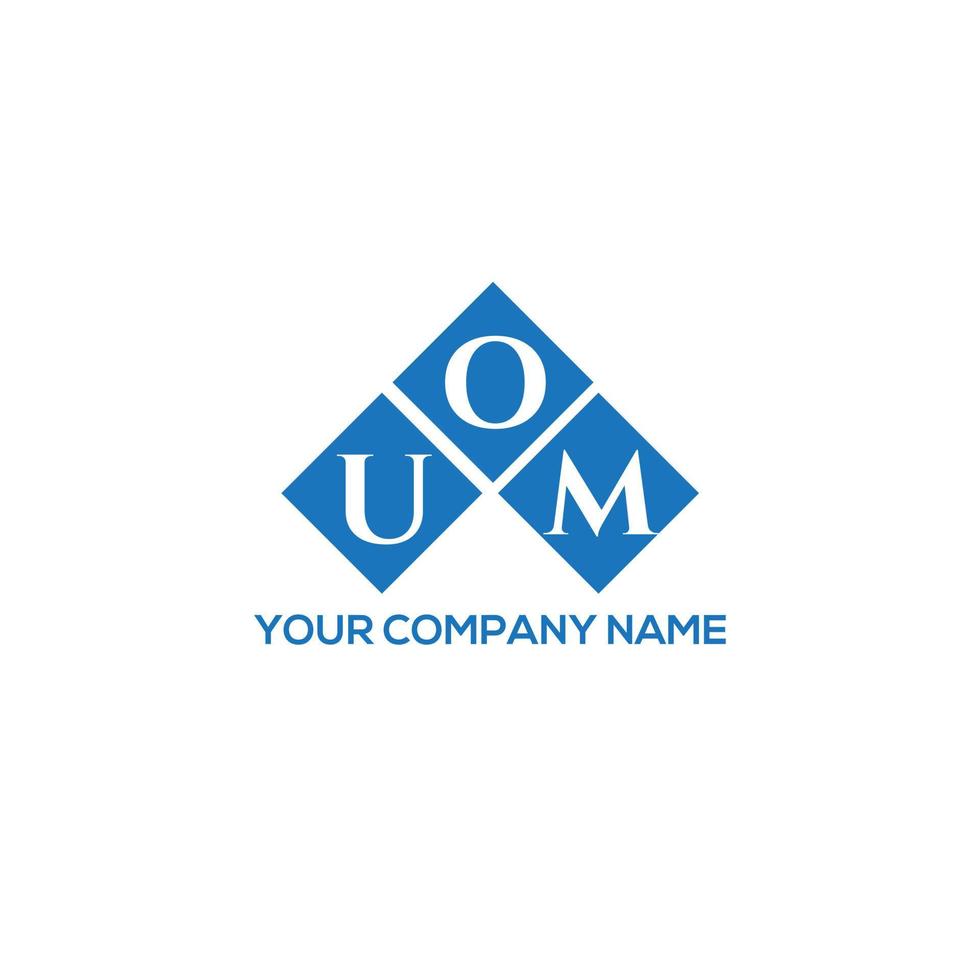 UOM letter logo design on WHITE background. UOM creative initials letter logo concept. UOM letter design. vector
